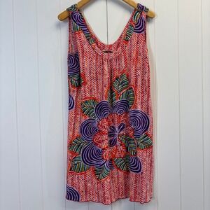 Vintage Jams World Boho Tropical Mini Dress Size M Art Deco Dopamine Beachy Chic